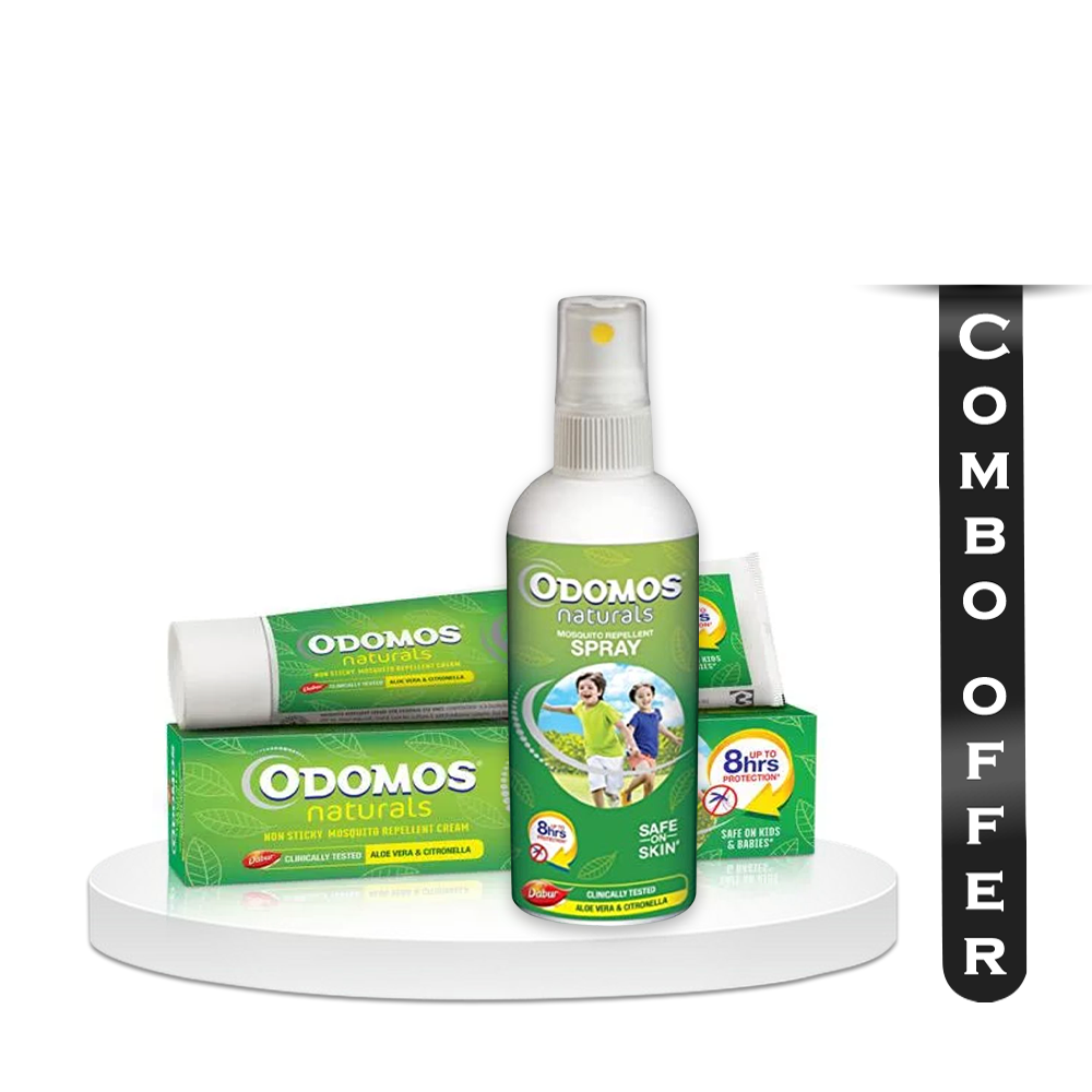 Combo Of Dabur Odomos Naturals Mosquito Repellant Cream 100gm and