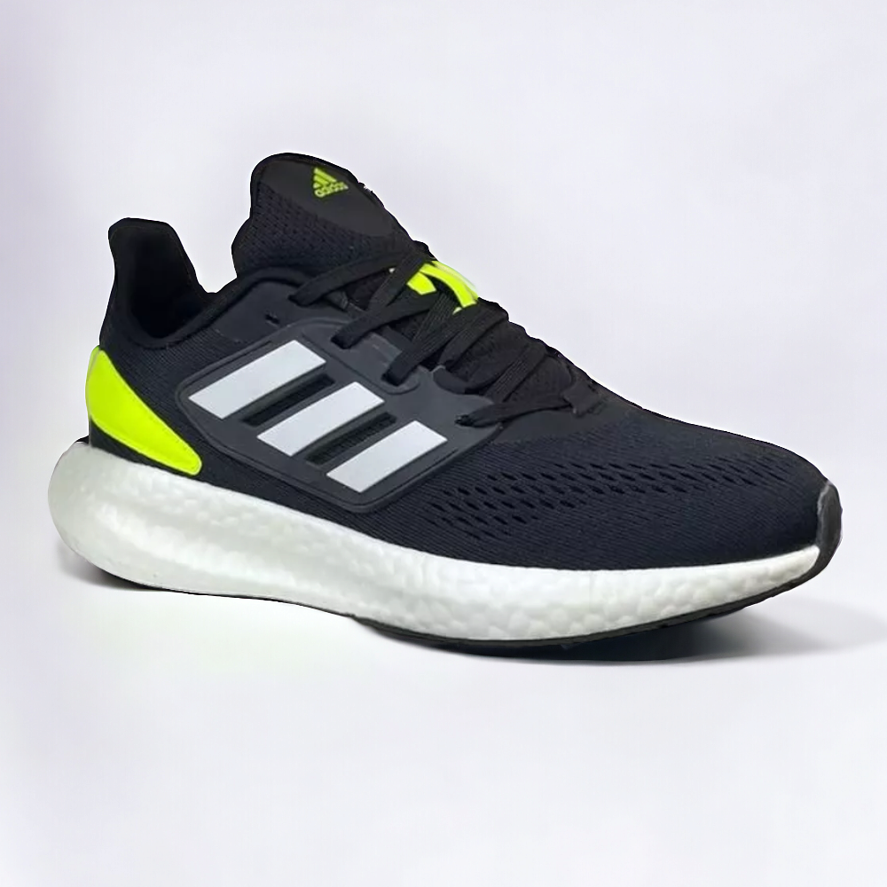 Mesh Pureboost 22 Running Shoes For Men - Black and Lime - Mastercopy
