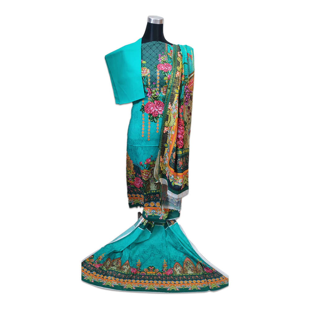 Cotton Digital Printed Pakistani Salwar Kameez For Women - Paste