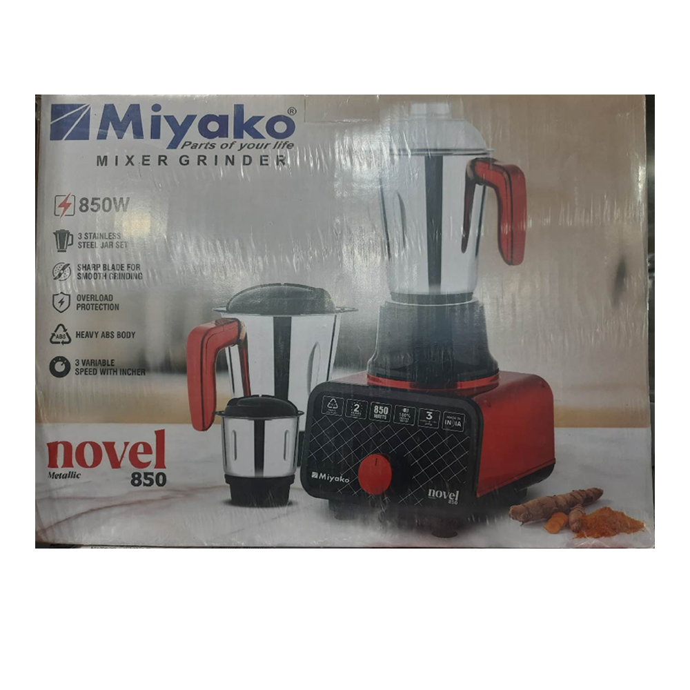Miyako 3 in 1 Blender and Mixer Grinder - 850 Watt