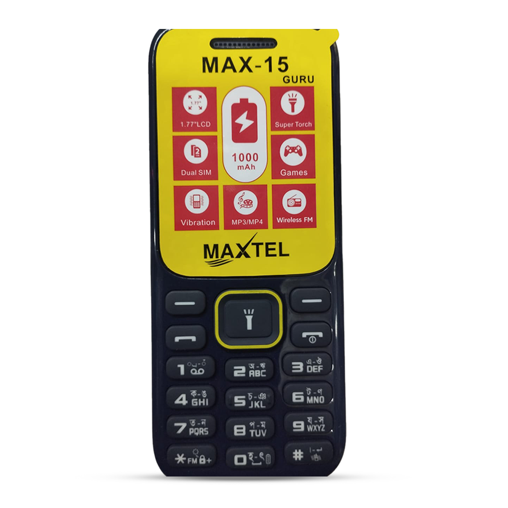 Maxtel MAX15 Dual SIM Feature Phone - Black