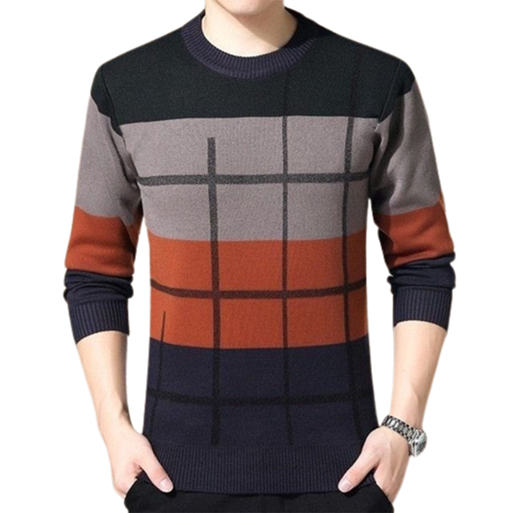 Viscose Cotton Winter Sweater for Men - Multicolor - S-10