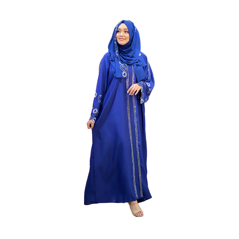 Nida Silk Burka For Women 675 - Blue