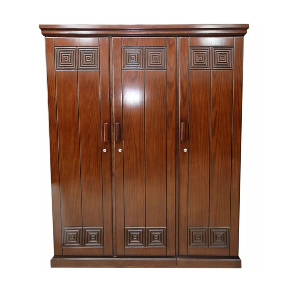 Malaysian Processed Wood Almirah 3 Door - 5*6.5 Feet