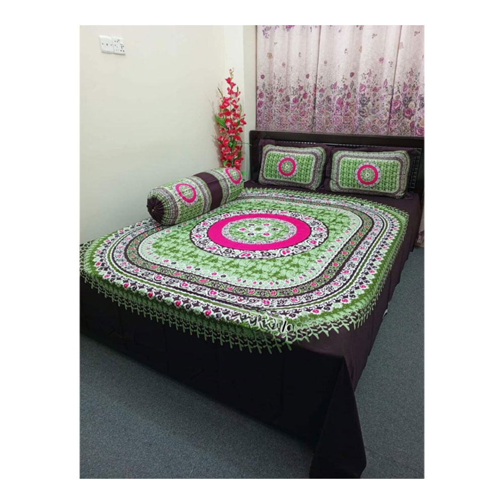 Cotton Bedsheet with Pillow Covers - king Size - 2502021