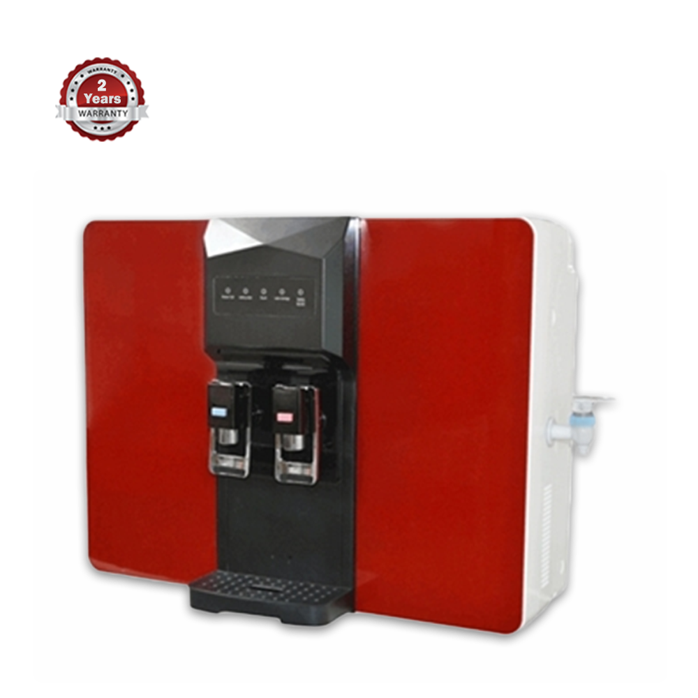 Heron Max Hot Normal RO Water Purifier - 8 L - Maroon and White