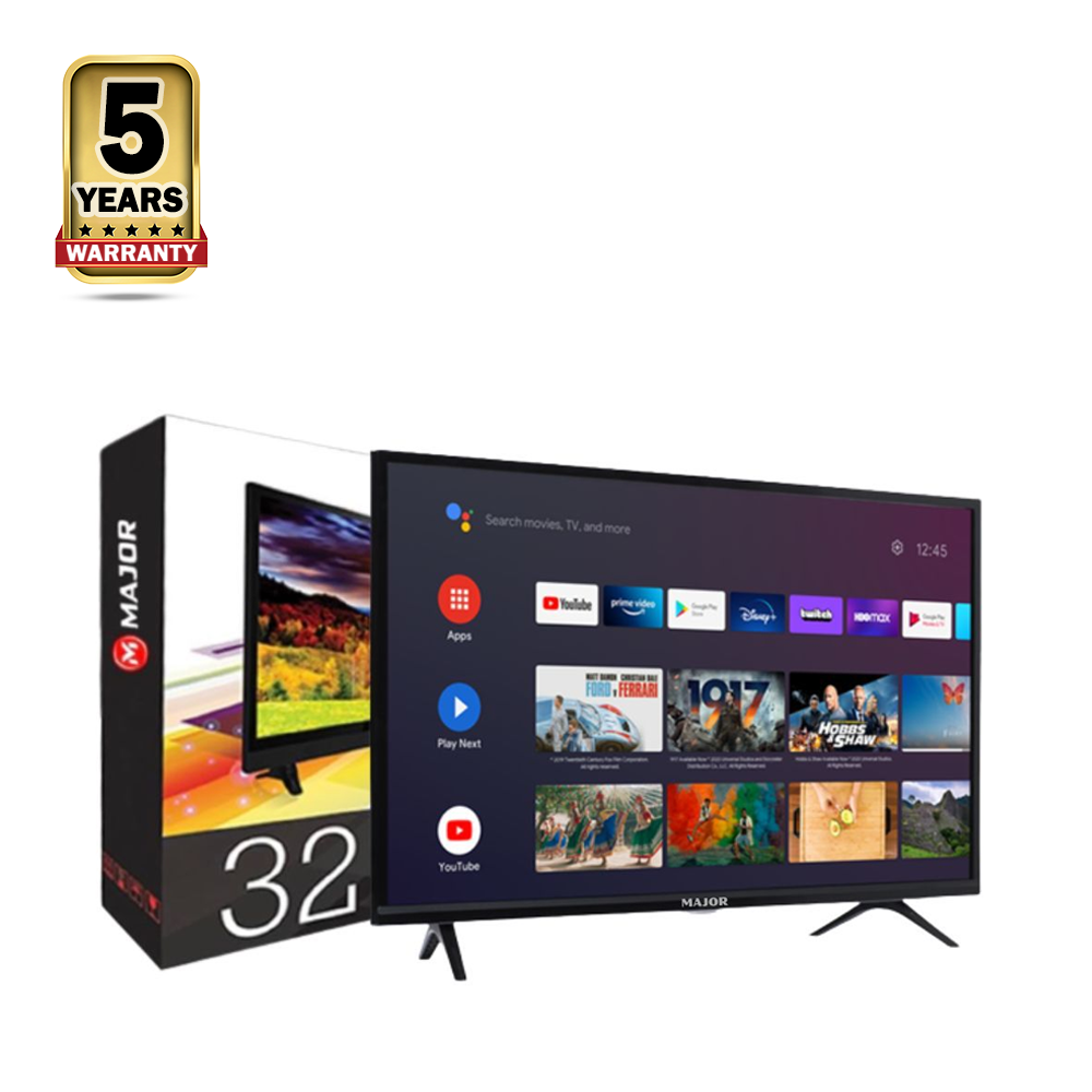 Major Smart Android TV - 32 Inch - Black