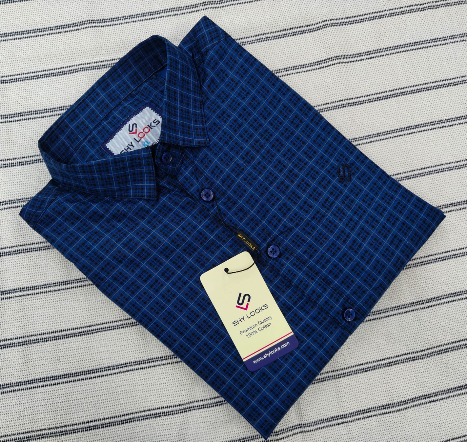 Cotton full Sleeve Check Shirt  For Men - Multicolor - OP564