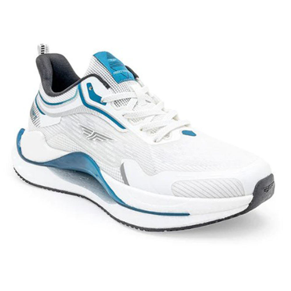 Red Tape RSO3394 Mesh Sports Walking Shoes For Men - White and Blue - RT3394