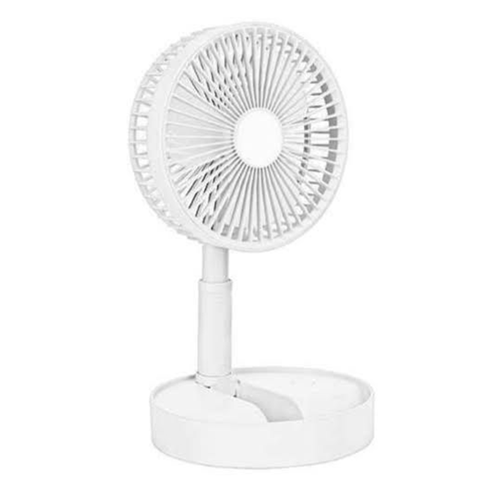 JOYKALY YG-737 Portable Rechargeable Table Mini Fan With LED Light - Multicolor