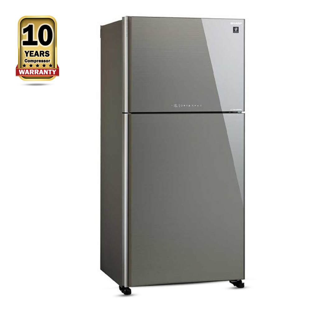 Sharp SJ-EX685-SL Inverter Refrigerator - 613 Liters - Dark Silver