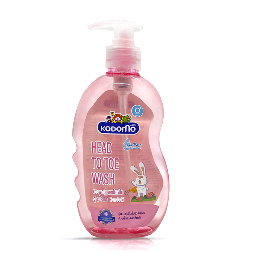Kodomo Hair and Body Wash Pink Hanabaki - 400 ml