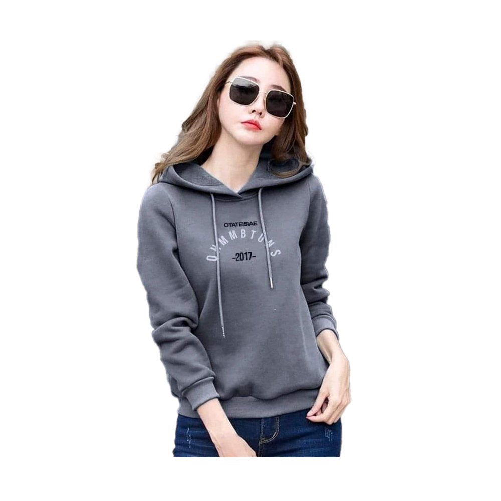 Stylish Hoodie Jacket For Women - HL-03 - Gray