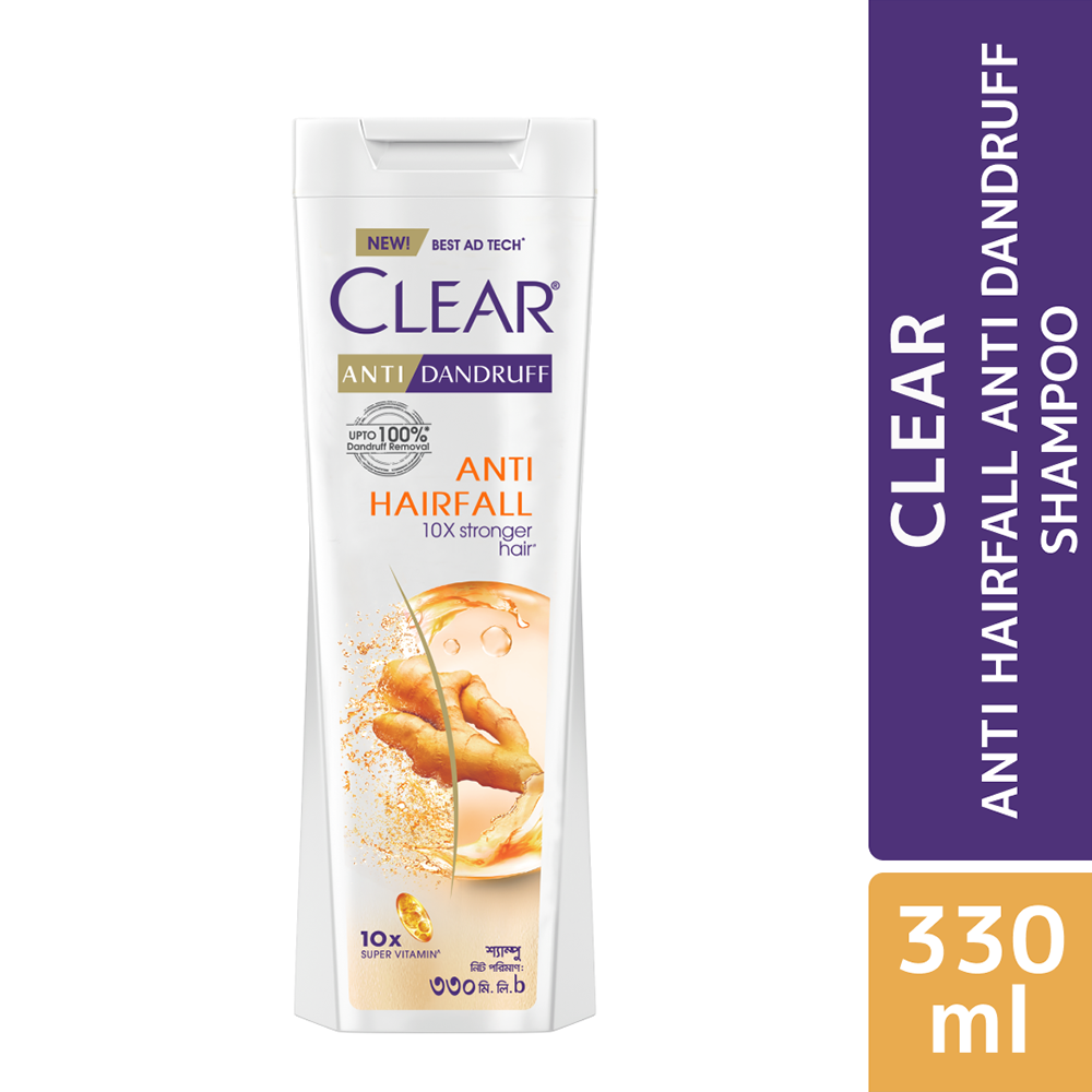 Clear Anti Hairfall Anti Dandruff Shampoo - 330ml