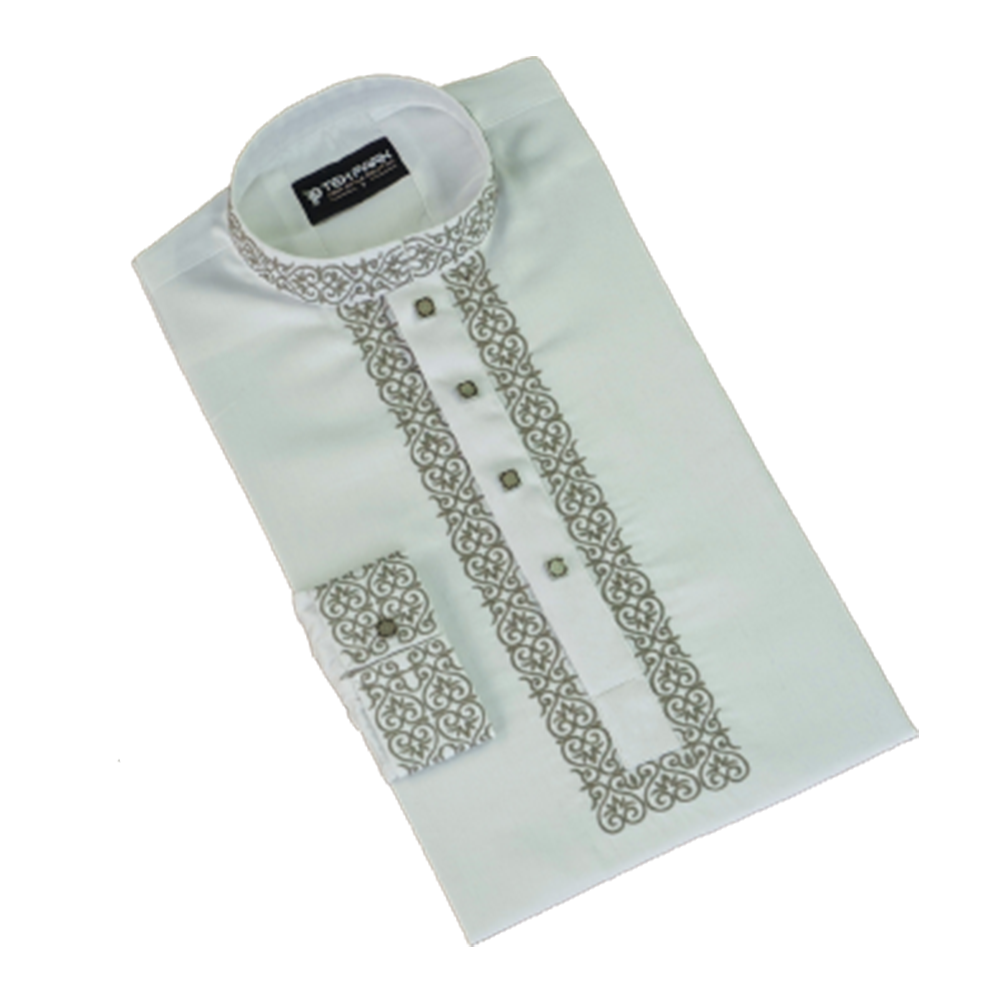 Cotton Panjabi For Men - White - TP-02