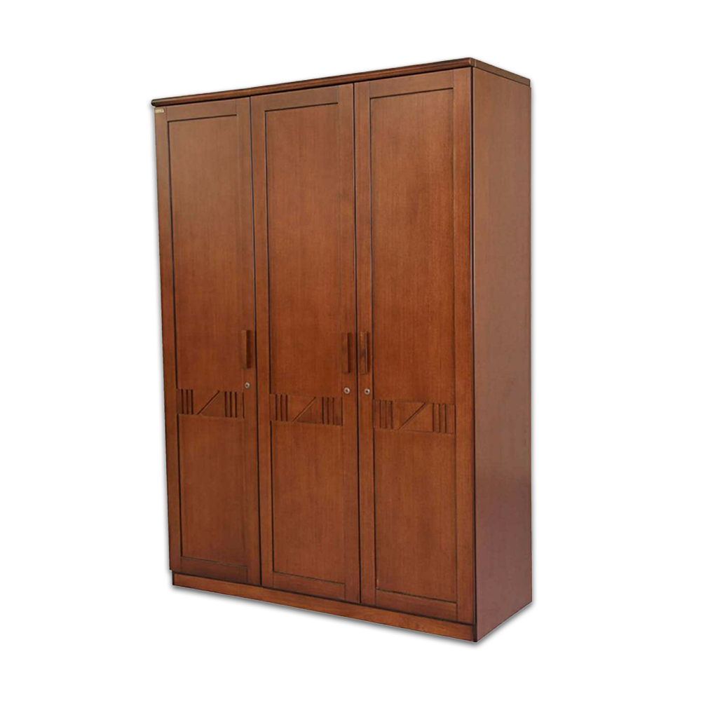 Twin Mart Malaysian Processed Wood 3 Door Almirah - 5'*6' Feet