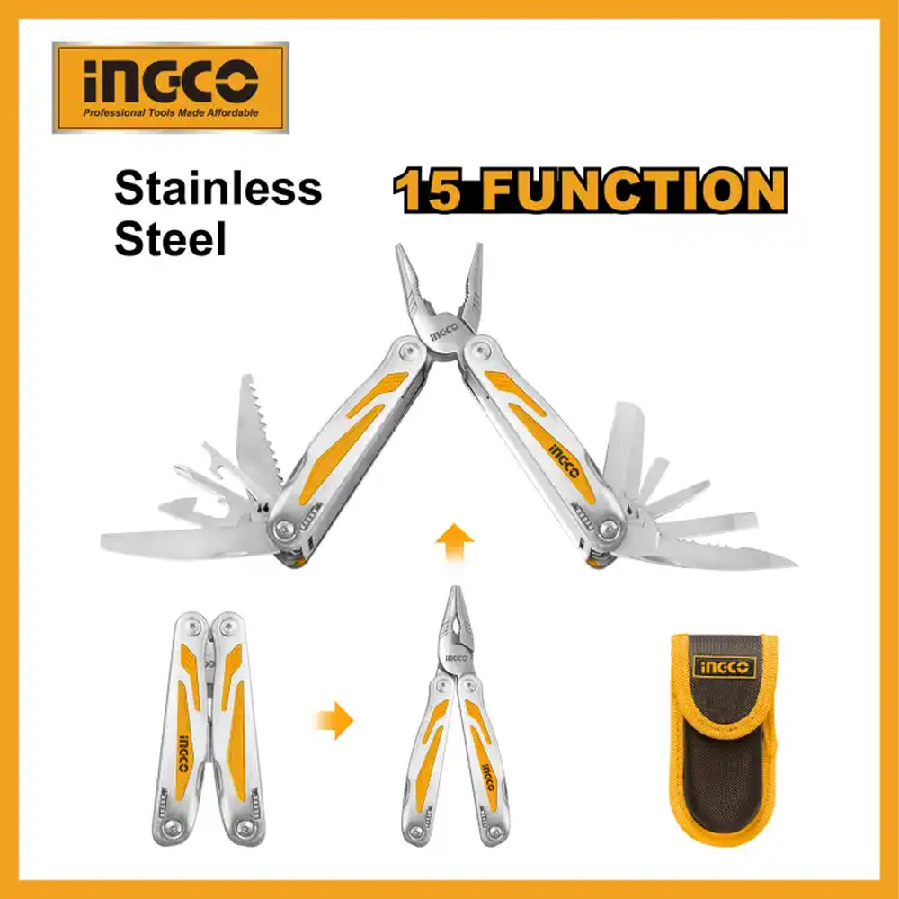 Ingco HFMFT0115 Multifunctional Knife Tool - Silver