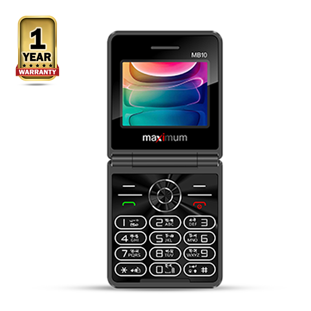 Maximum MB10 Diamond Folding Feature Phone - Black