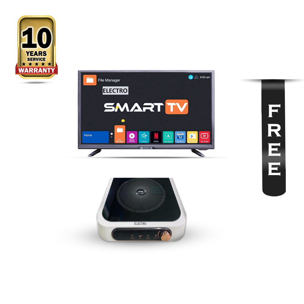 Electro 50ES1 Ultra Slim Android Super Smart LED TV - 50 Inch With Free Electro EIC Best Energy Saving Infrared Cooker