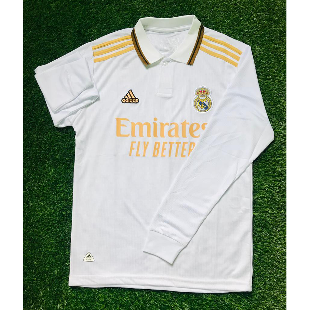 Real Madrid 23-24 Mesh and Polyester Full Sleeve Away Jersey - White