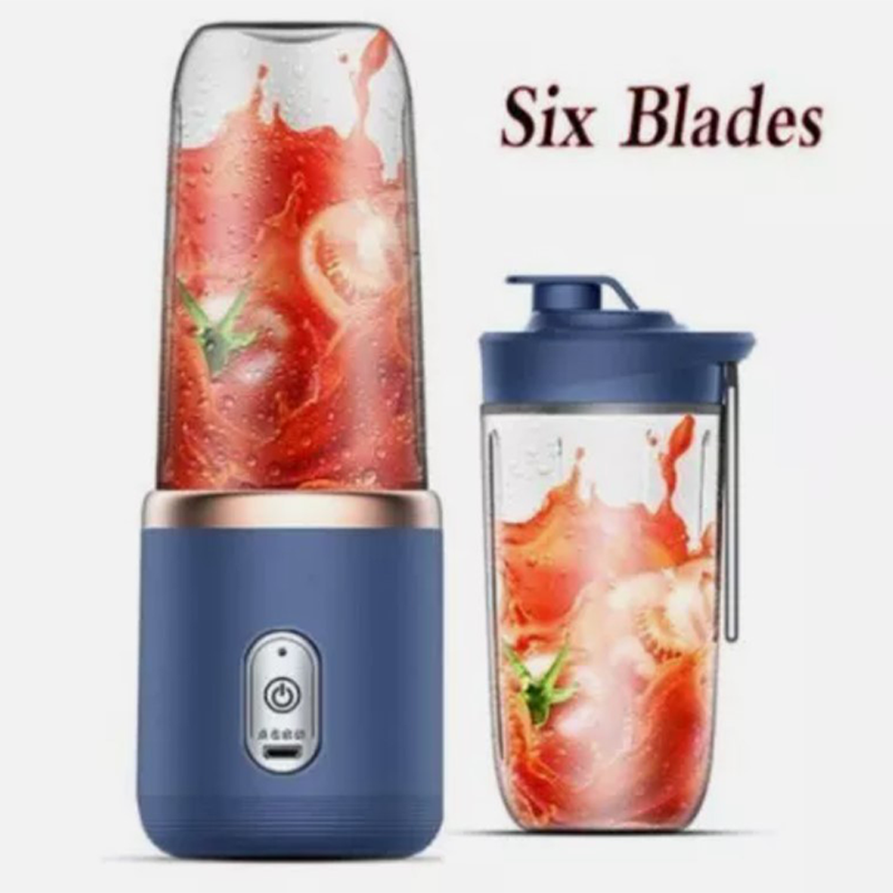 Portable Electric Juice Blender With Bottle - 400ml - Multicolor