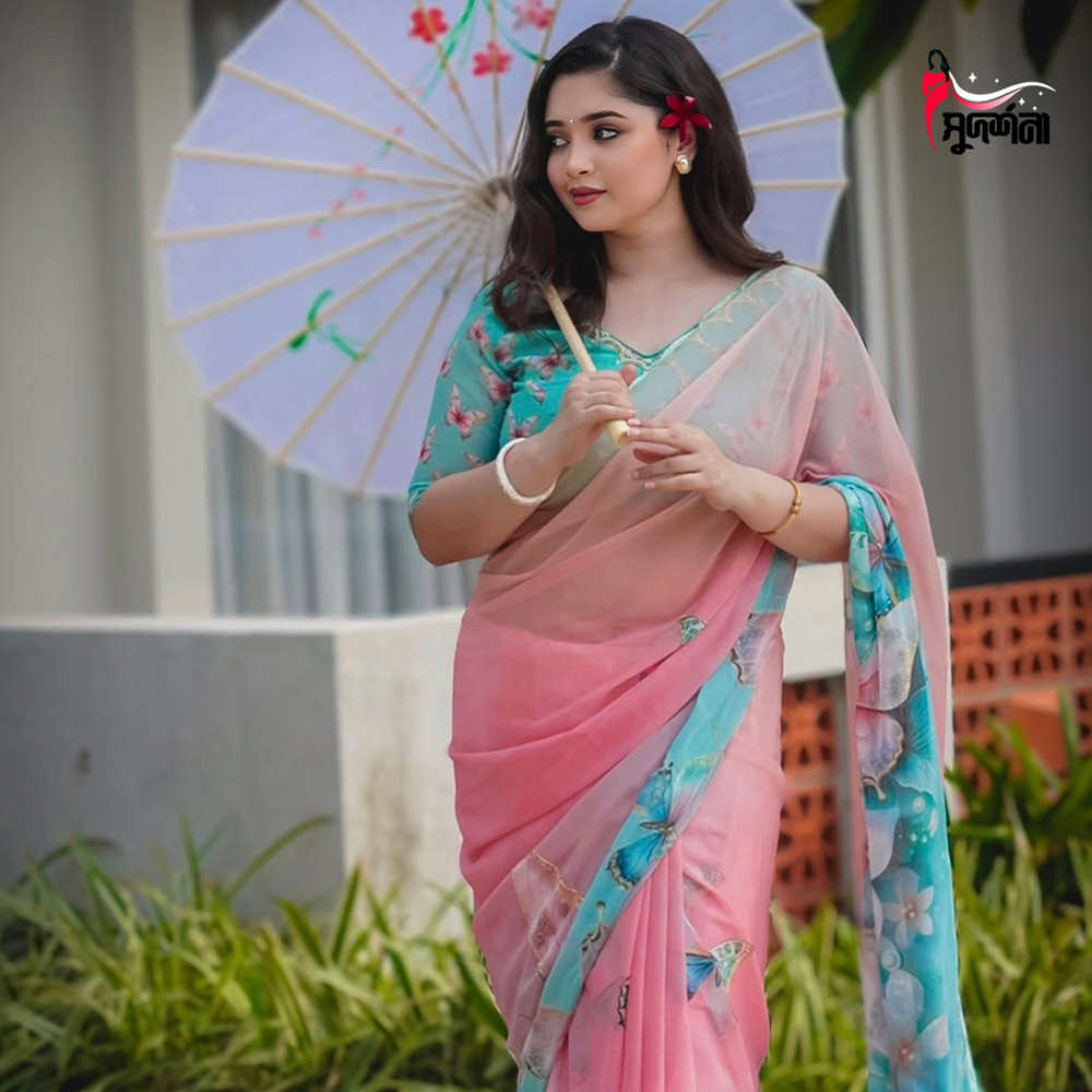 Chanduri Silk Digital Print Saree - 006