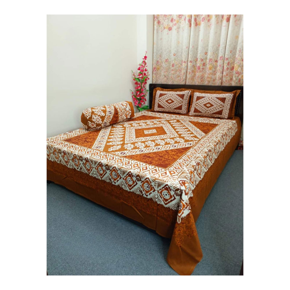 Cotton Bedsheet with Pillow Covers - king Size - 2502049