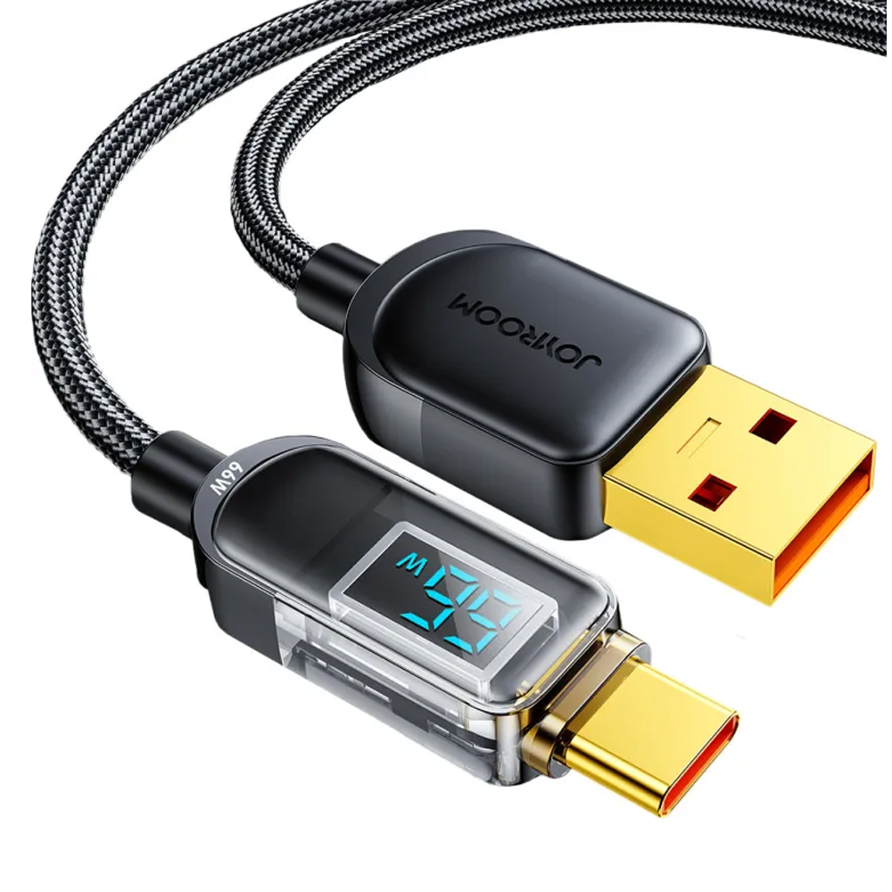 Joyroom S-AC066A4 USB to Type-C Fast Charging Data Cable - 66W - Black 