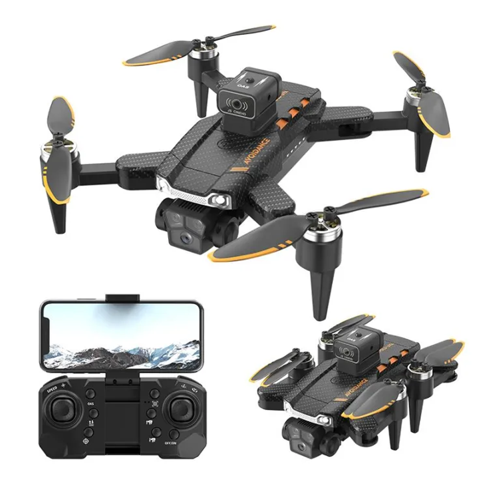 JS22 Brushless Motor GPS 4K HD Dual Camera RC Foldable Drone - Black