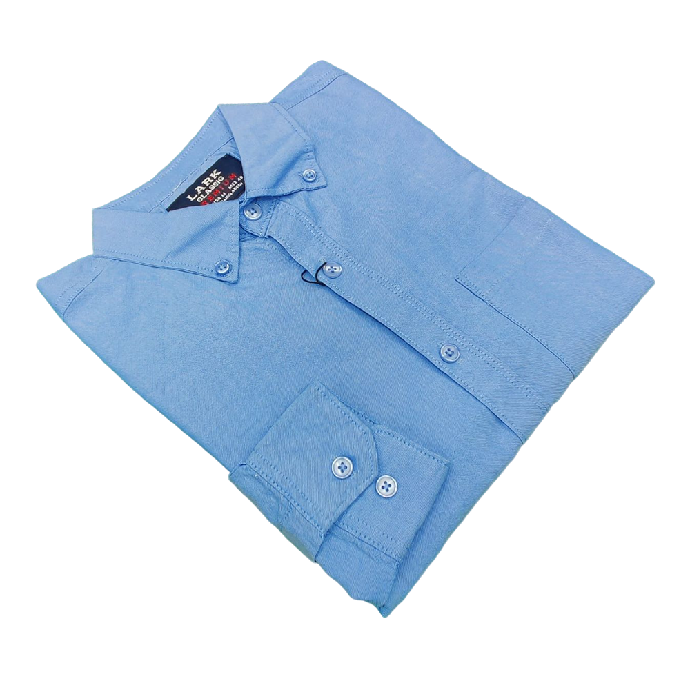 Cotton Full Sleeve Formal Shirt For Men - SRT-1502 - Sky Blue