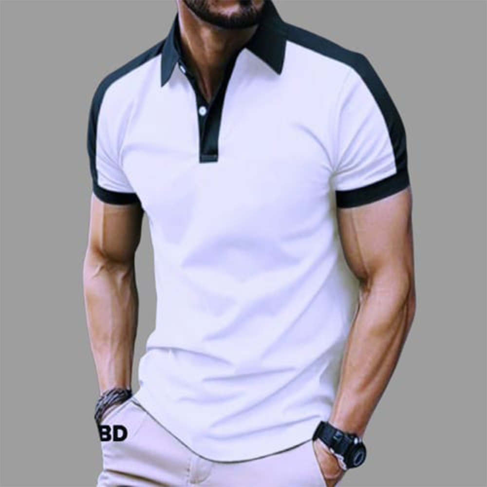 PK Cotton Polo Shirt For Men - White - PT-306