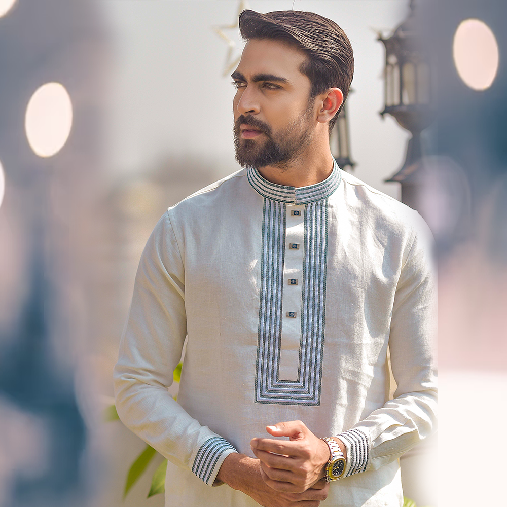 White panjabi 2025 for men