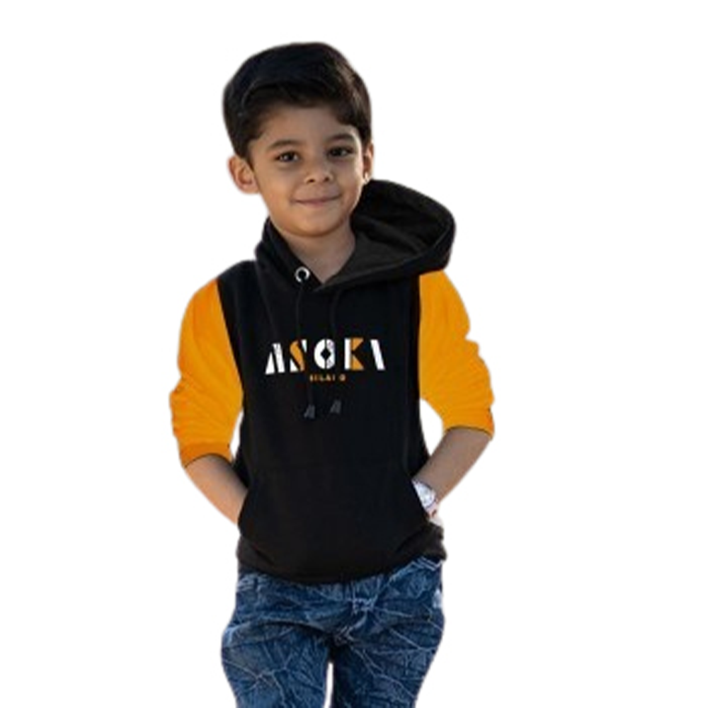 Cotton Winter Hoodie For Kids - Multicolor - BH-25