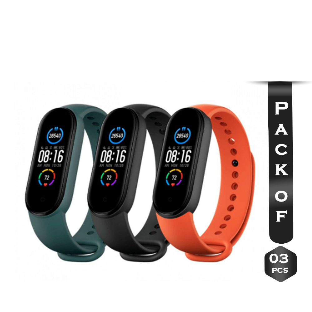 Pack of 3Pcs Mi Smart Band 5 Strap