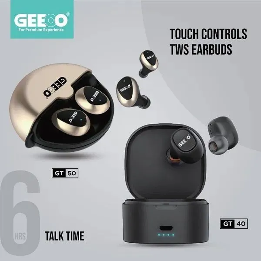 Combo Offer of Geeoo GT40 and Geeoo GT50 TWS Earbud