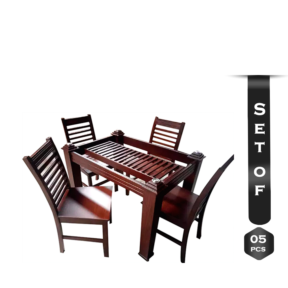 Set of 5 Batam Model 4 Chair Dining Set - EF-4CH-D-01