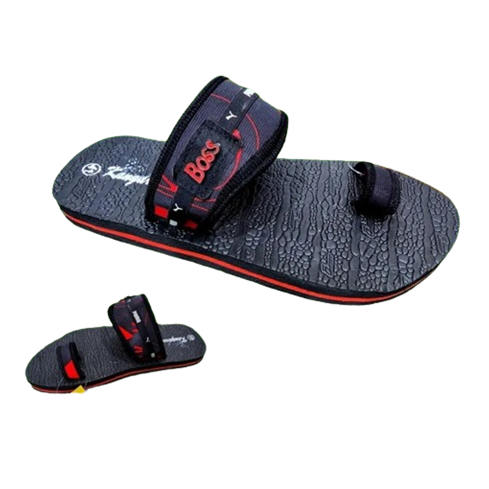 Rubber Sandal For Men - EU - Black and Red