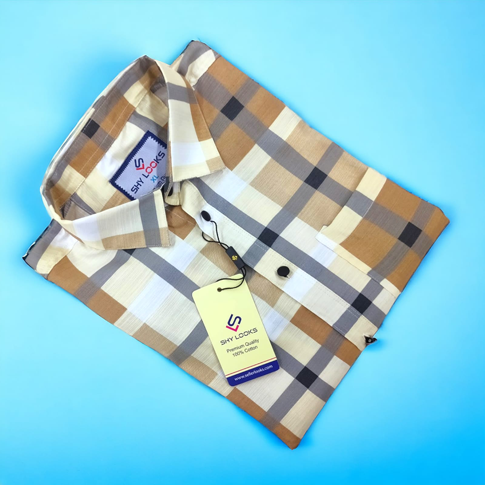 Cotton Full Sleeve Check Shirt for Men - Multicolor