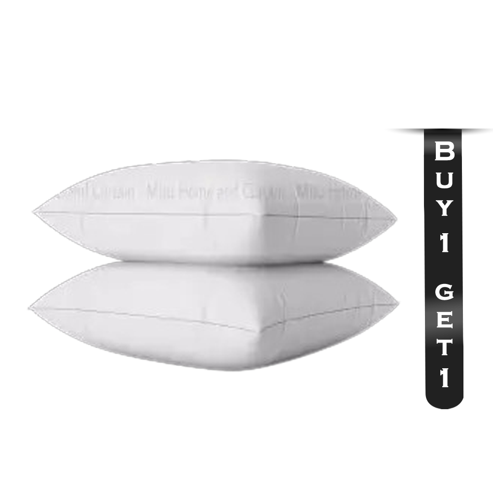 Buy 1 get 1 Free Basundhara Ultra Soft Head Pillow - 18'' X26'' - White 