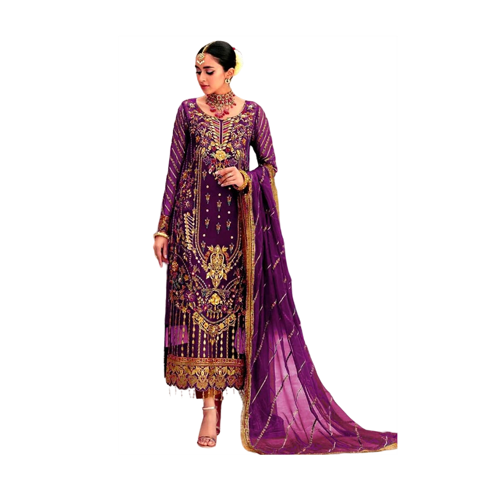 Pakistani Designed Gorgeous Party Wear - SK -316A - Jaam