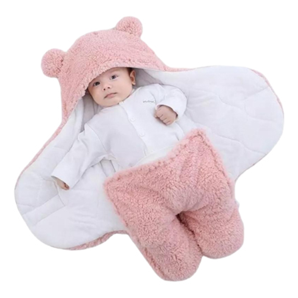 Fleece Cotton Winter Baby Blanket - Pink - BL-08