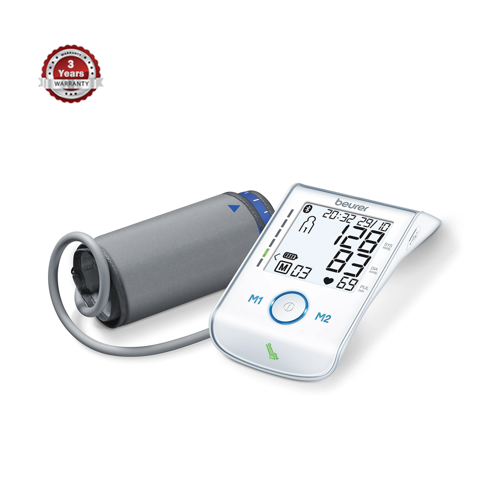 Beurer BM -85 Bluetooth upper arm blood pressure monitor with inflation technology