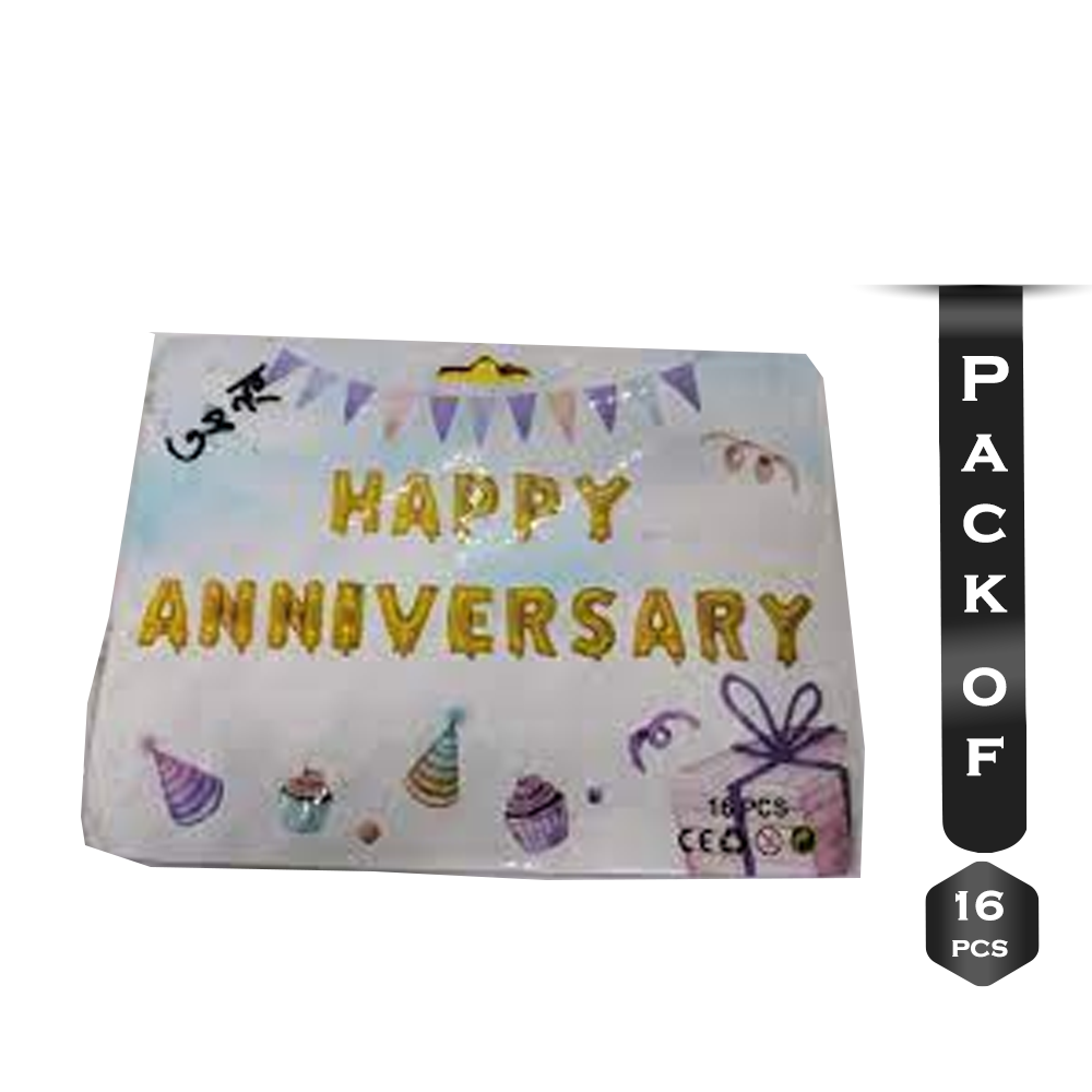 TOTEM Happy Anniversary Foil Balloon - 16 letter