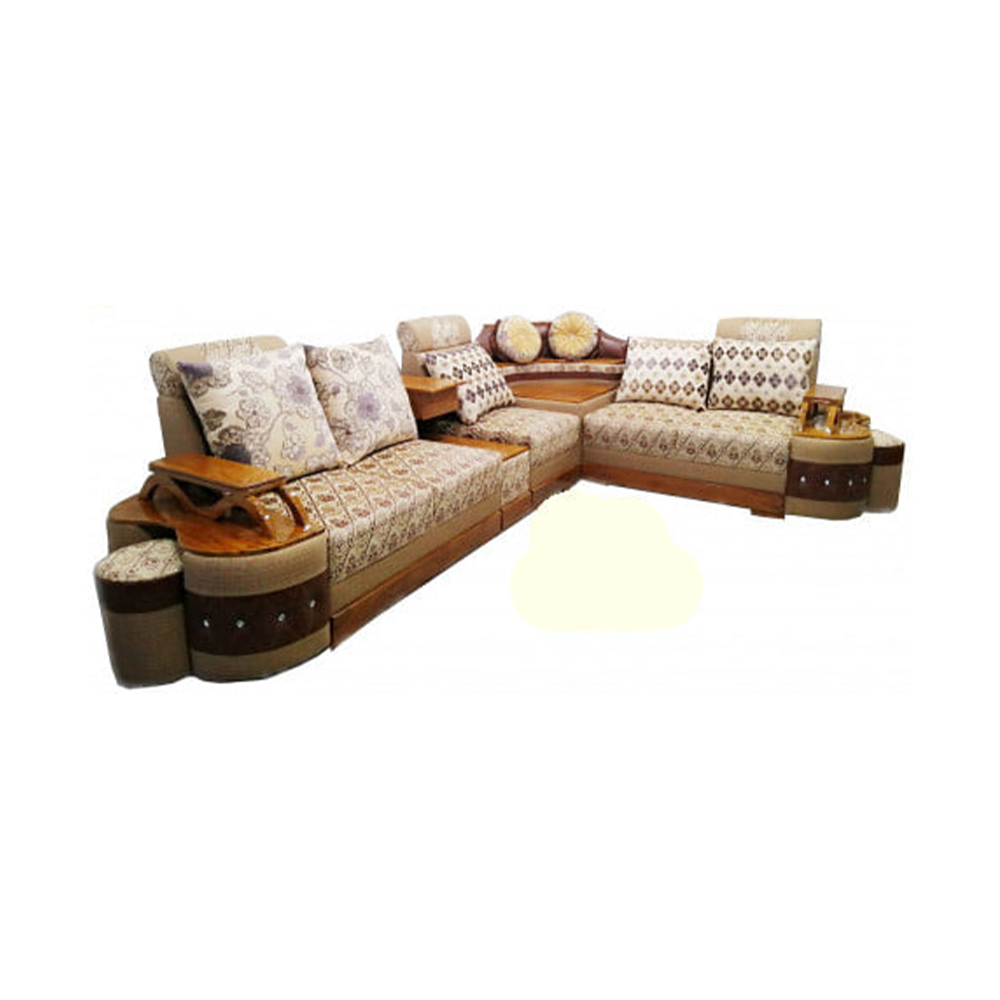 ZN - HSL - 02 Solid Wood Luxury L -Shape Sofa - 2+2+1