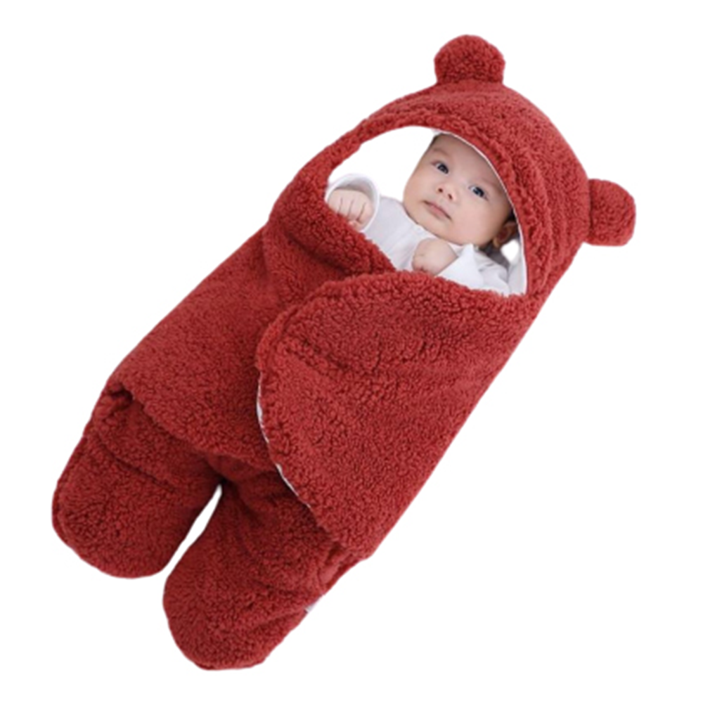 Fleece Cotton Winter Baby Blanket Red BL06