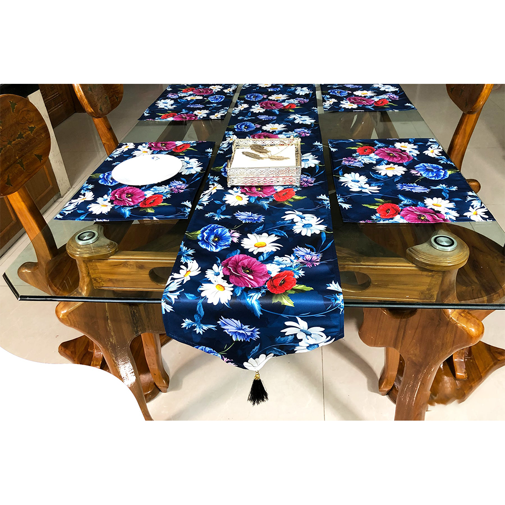 Digital Printed Table Runner - 8 Placemat - Multicolor - RNR09