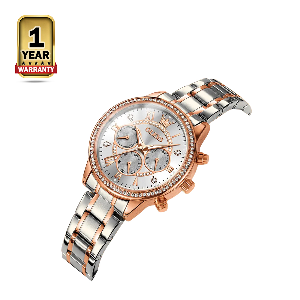 Olevs TY715 Diamond Luxury Elegant Quartz Watch For Women - Multi Color