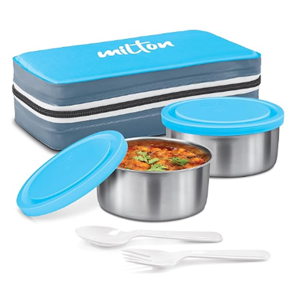 Milton Plastic Mini Insulated Lunch Box - 280 ml - Cyan