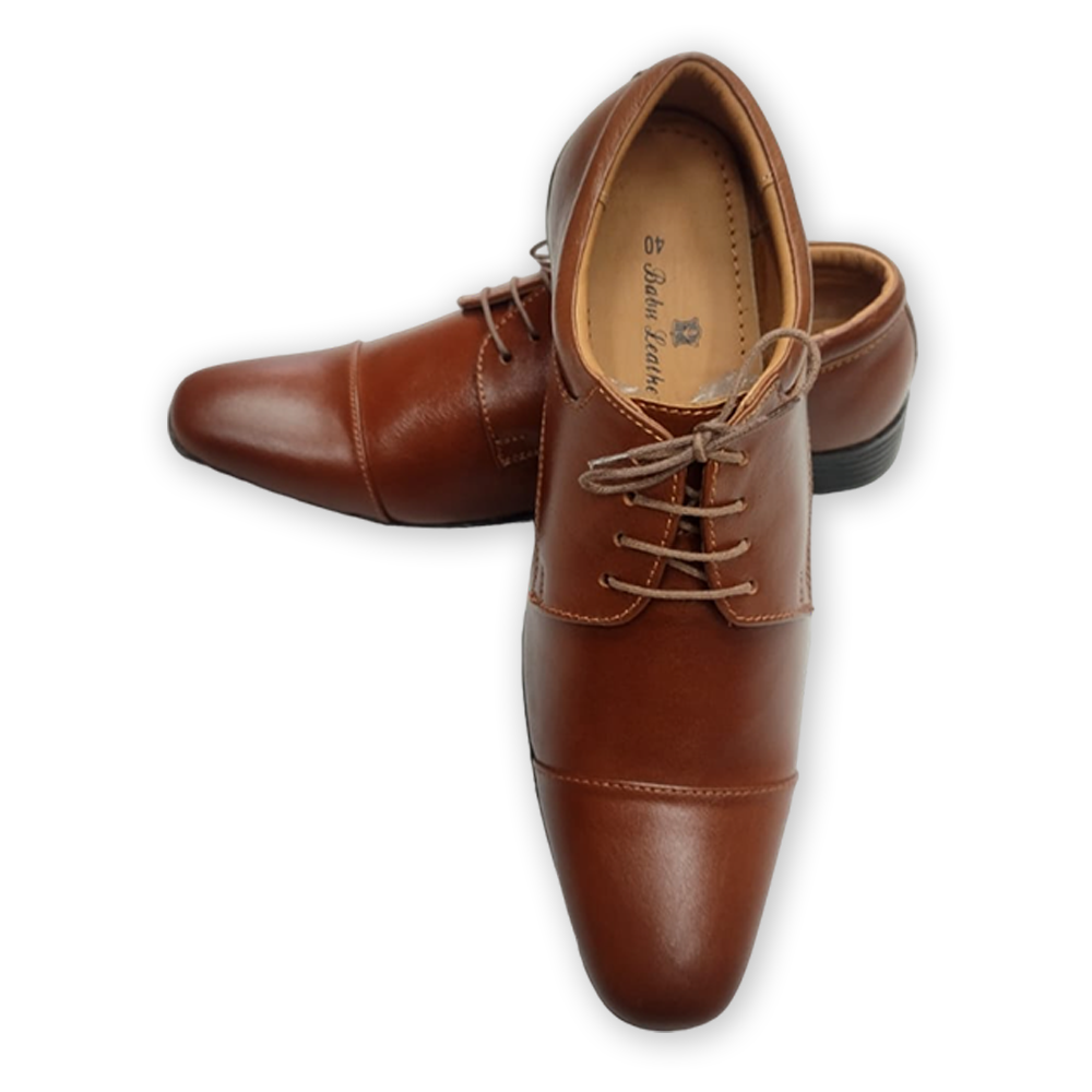 Leather Formal Shoes For Men - Brown