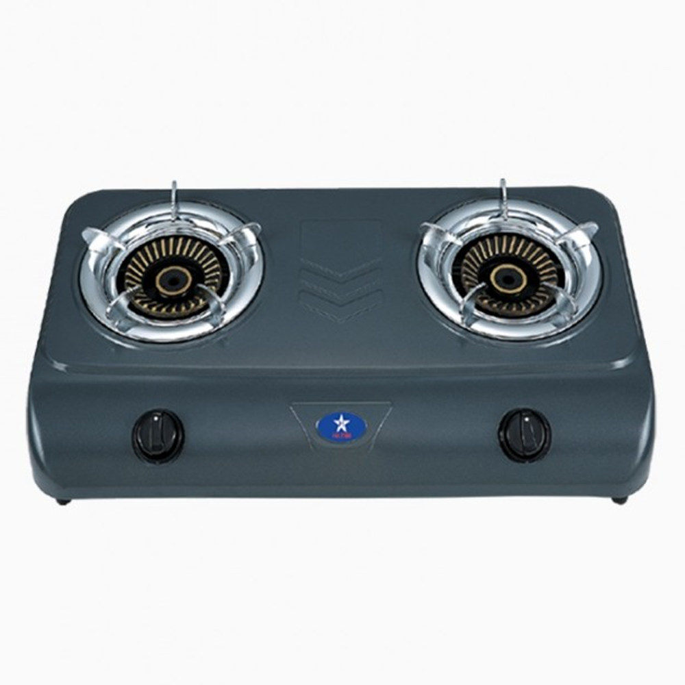 Hatim 2-06-HTRB Double Burner Auto Gas Stove - Black